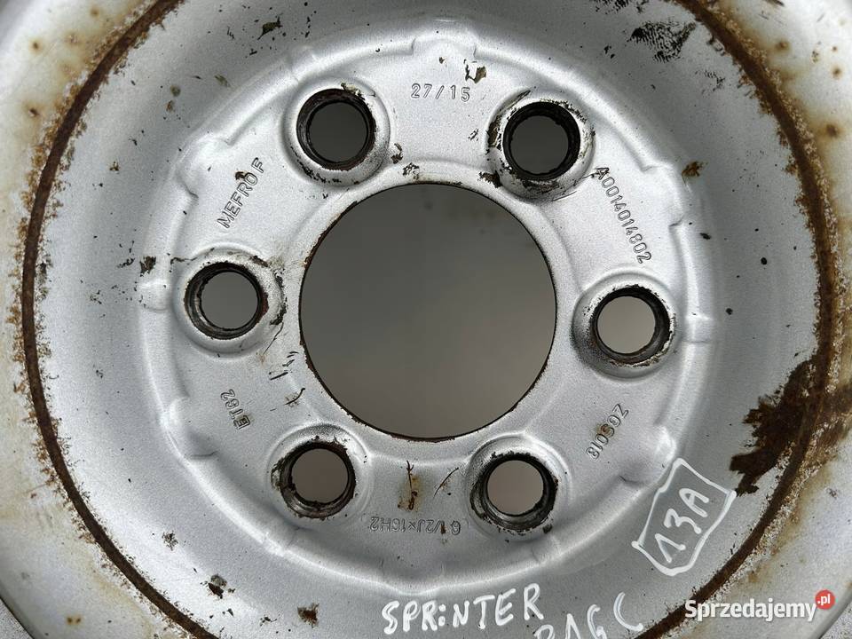 Mercedes Sprinter KOŁO ZAPASOWE Zapas felga Rudka