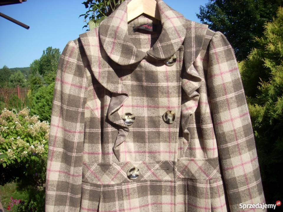 MISS SELFRIDGE płaszcz PRZEJŚCIOWY Krata 38 M 40 Nowy Sącz