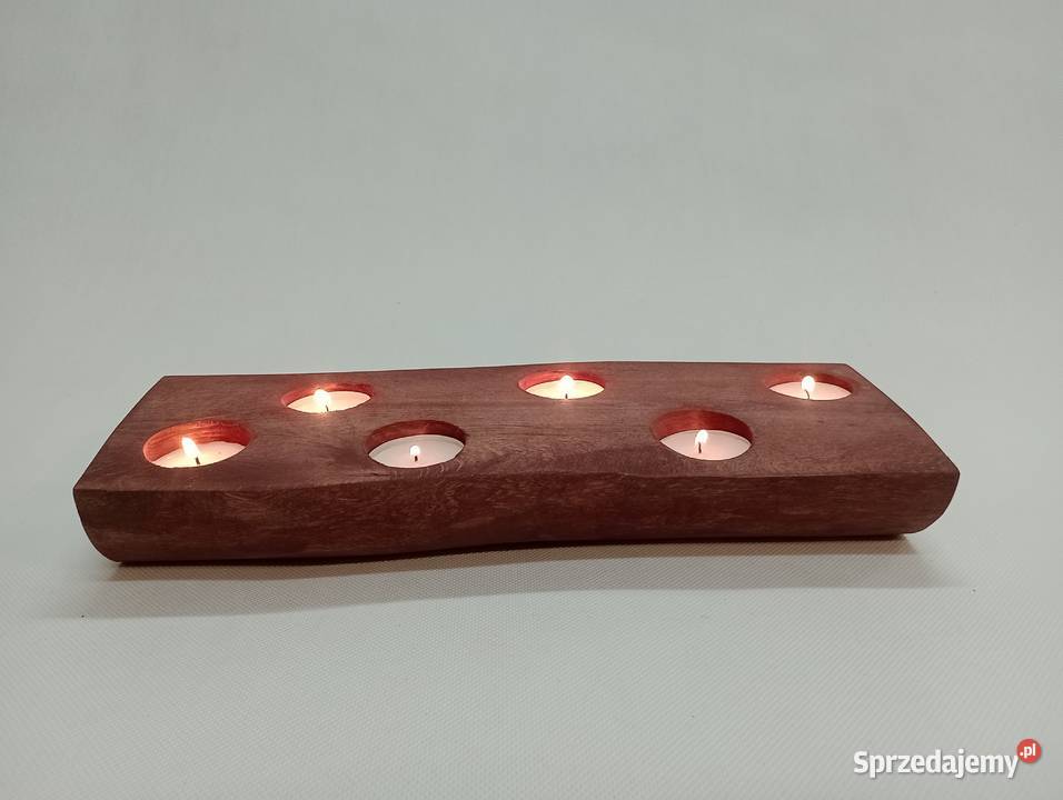 ŚWIECZNIK Z DREWNA TEALIGHT PODGRZEWACZE BUK Żagań sprzedam