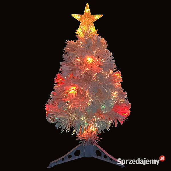 vidaXL Sztuczna choinka z lampkami biała 64 Warszawa