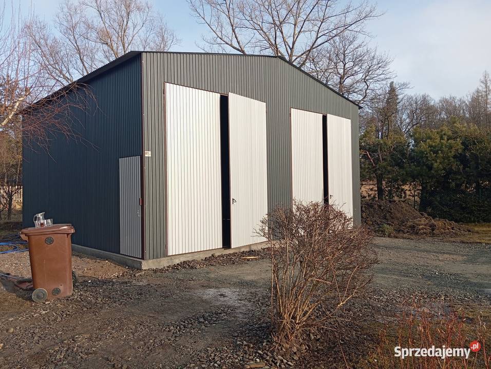 B164 Grafitowy GARAŻ BLASZANY Magazyn Wiata Hala śląskie