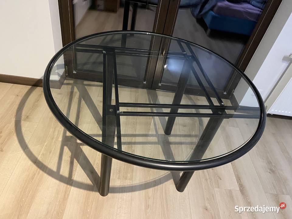 Na sprzedaż stół metalowoszklany w stanie 114cm