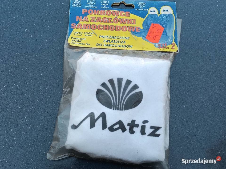 Pokrowce na zagłówki 2 sztuki Daewoo Matiz 2x śląskie