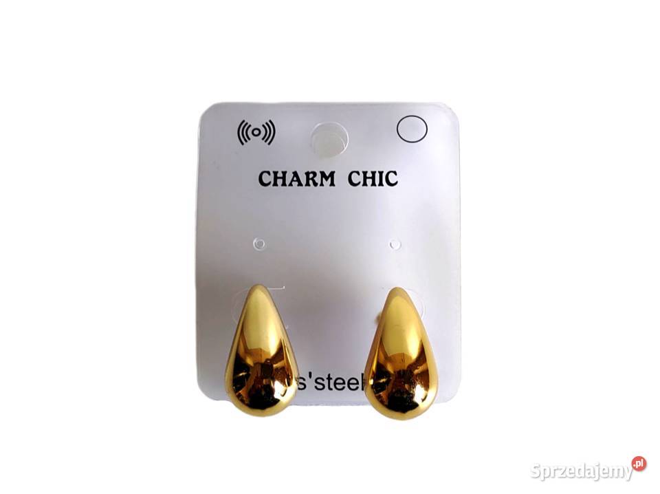 7483 Złote Duże Łezki ala Bottega Kolczyki opolskie Kędzierzyn-Koźle