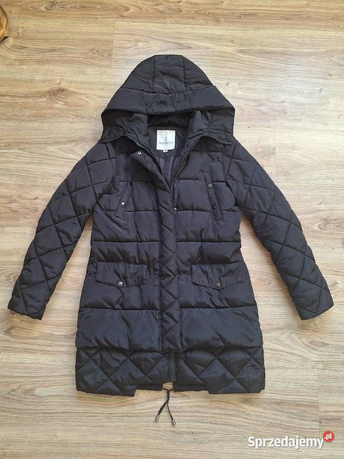 Piękna zimowa kurtka parka pikowana Monaco 38 czarny Kraków