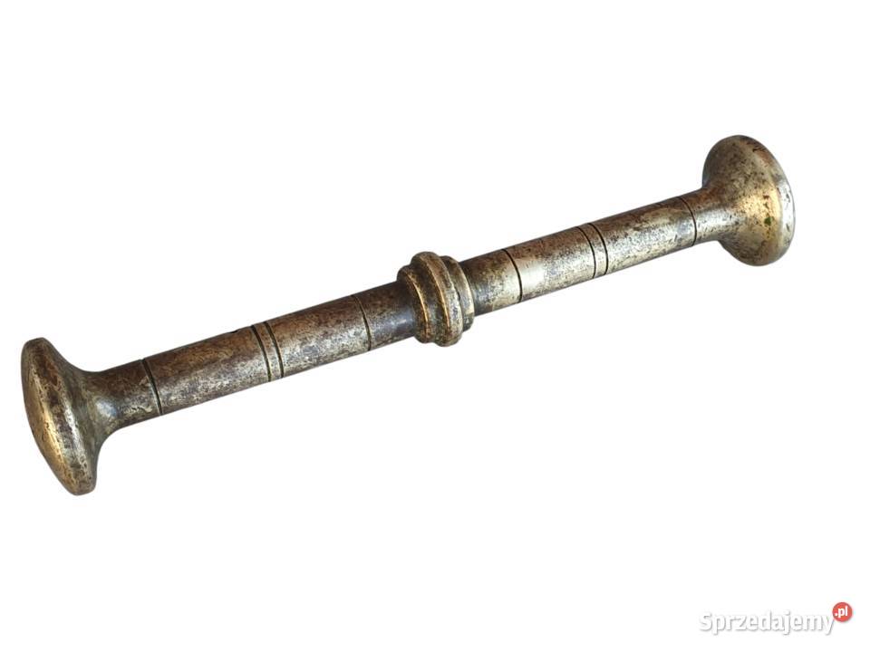 Stary mosiężny moździerz kuchenny sygnowany lata Cieszyn