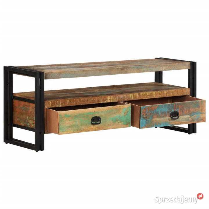 Szafka pod TV z litego drewna z odzysku WM243275 Warszawa