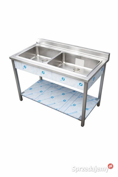 Zlew gastronomiczny 120x60x85 z półką łódzkie Dionizów