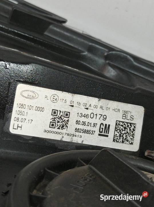 LAMPA PRZÓD LEWA LED MATRIX EUROPA 13460179 Opel Rok produkcji 2018