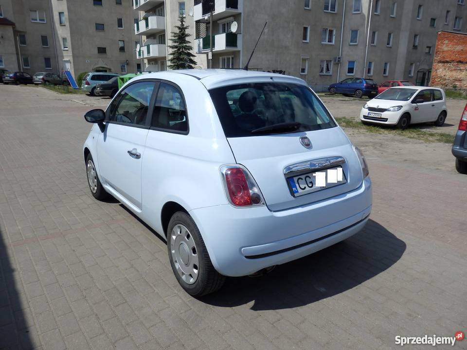 FIAT 500 12 BŁĘKITNY mały przebieg KLIMA immobilizer Poznań sprzedam