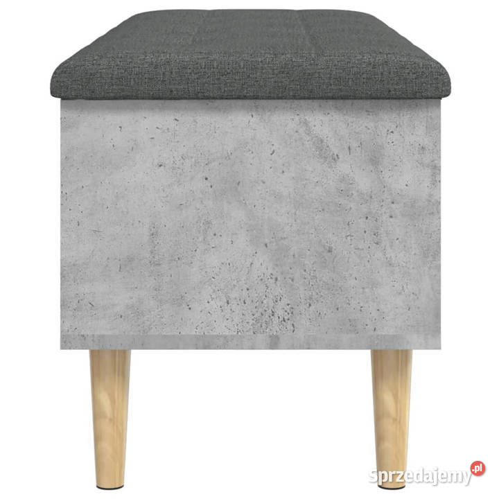 Ławka ze schowkiem szarość betonu 102x42x46