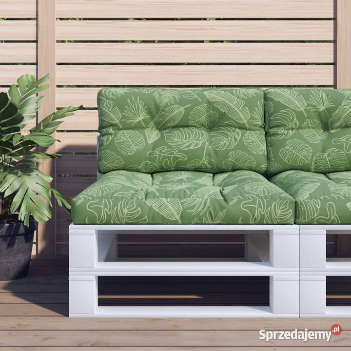 Poduszka na palety wzór w liście 70x40x12