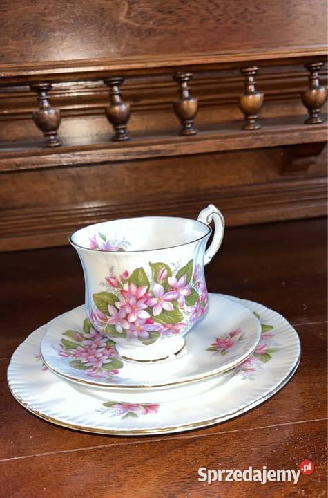 Filiżanka z talerzykiem deserowym Myflower Syg Antyki, Sztuka, Kolekcje pomorskie Gdańsk