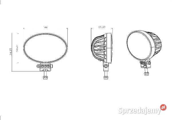 Lampa robocza LED owalna 39W 3510 lm 1030V Kamionna