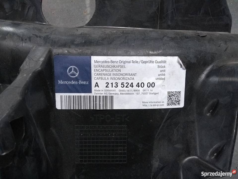 MRECEDES EKLASA w213 wygłuszenie amortyzatora Pilzno