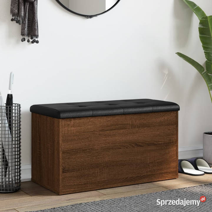 Ławka ze schowkiem brązowy dąb 82x42x45 WM835053 sprzedam