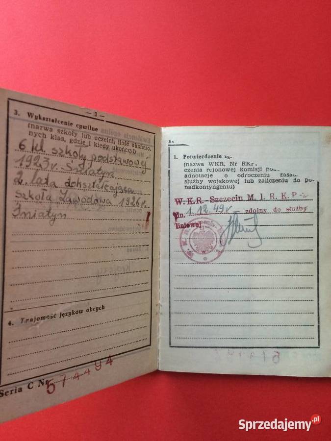 1552 Książeczka Wojskowa