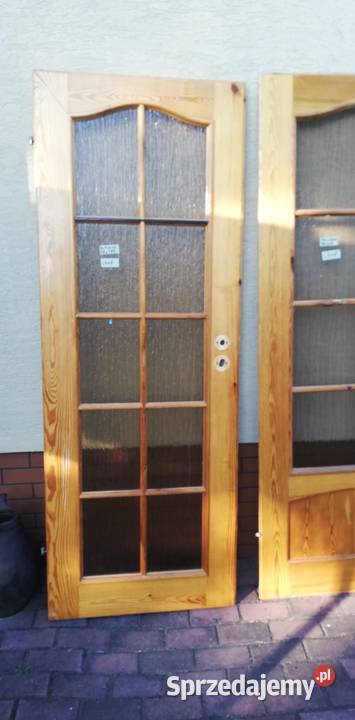 Drzwi wewnętrzne drewniane sosnowe prawe lewe Garwolin