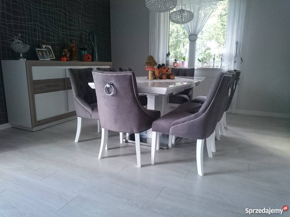 Krzesło shabby vintage pikowane tapicerowane z