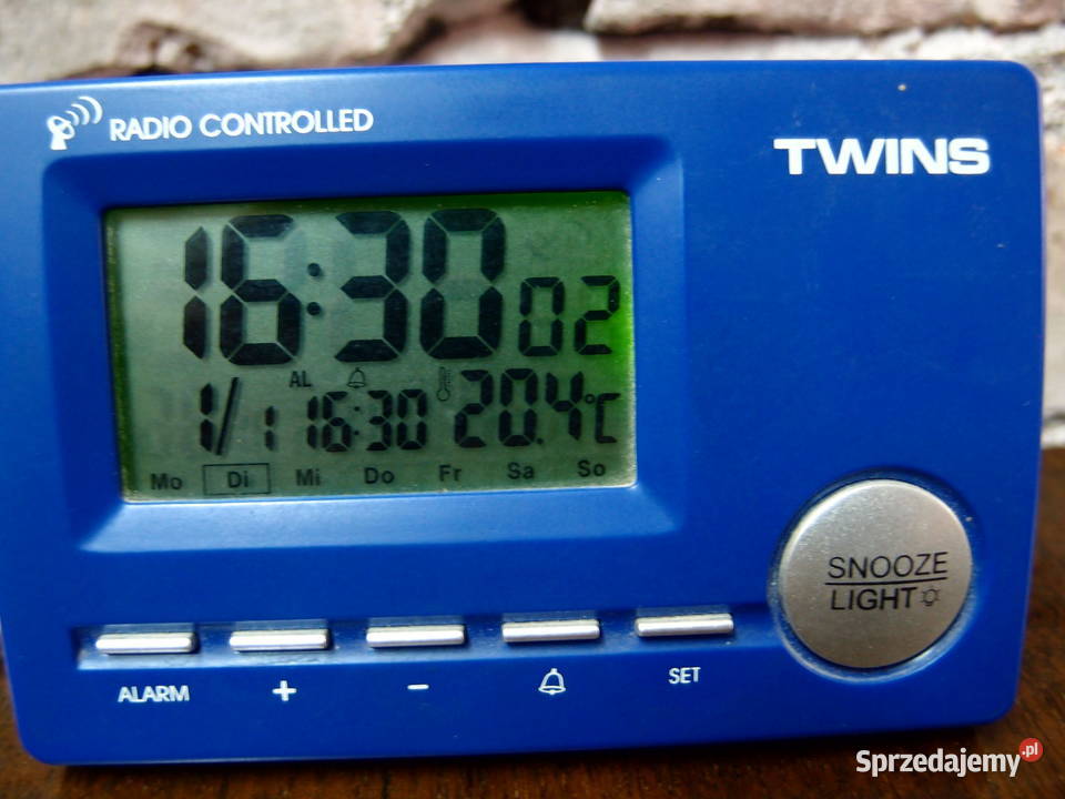 Zegar budzik termometr Cyfrowe sterowany radiem Zegary Łódź