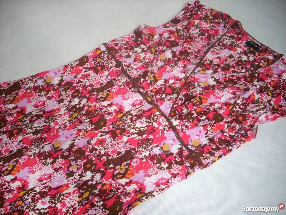 Papaya Letnia Sukienka Kwiaty Midi cekiny38 M Kwiatki Nowy Sącz