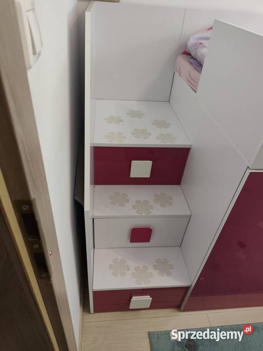 Łóżko piętrowe z biurkiem młodzieżowe dziecięce Wrocław