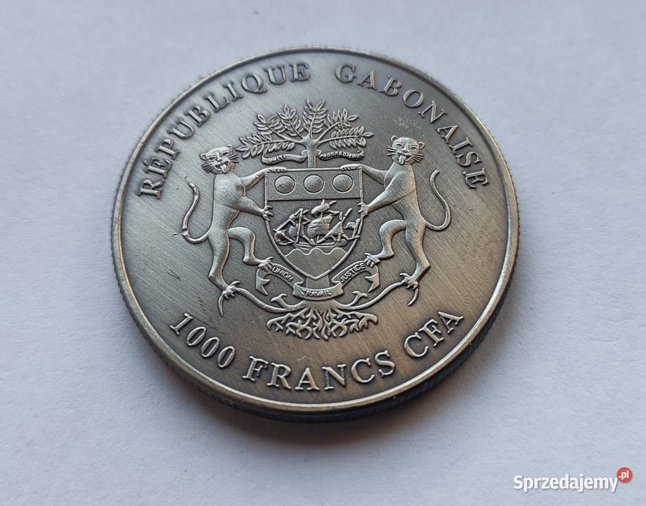 Moneta REP GABONAISE 1000 CFA 2016 ŻYRAFA mazowieckie Pruszków