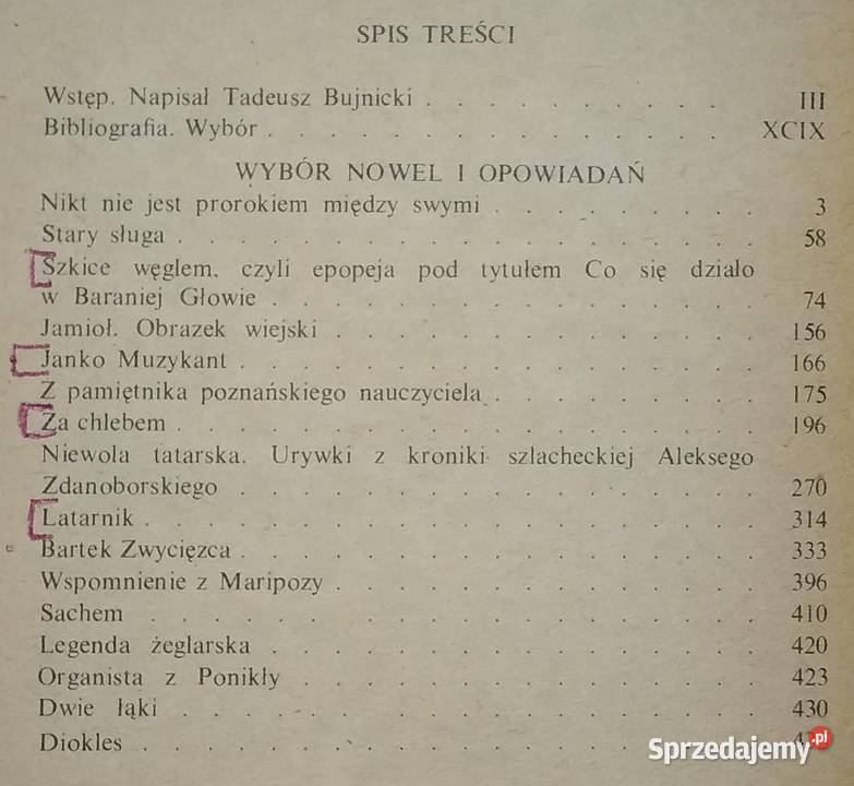 Wybór nowel i opowiadań Henryk Sienkiewicz pomorskie Gdańsk sprzedam