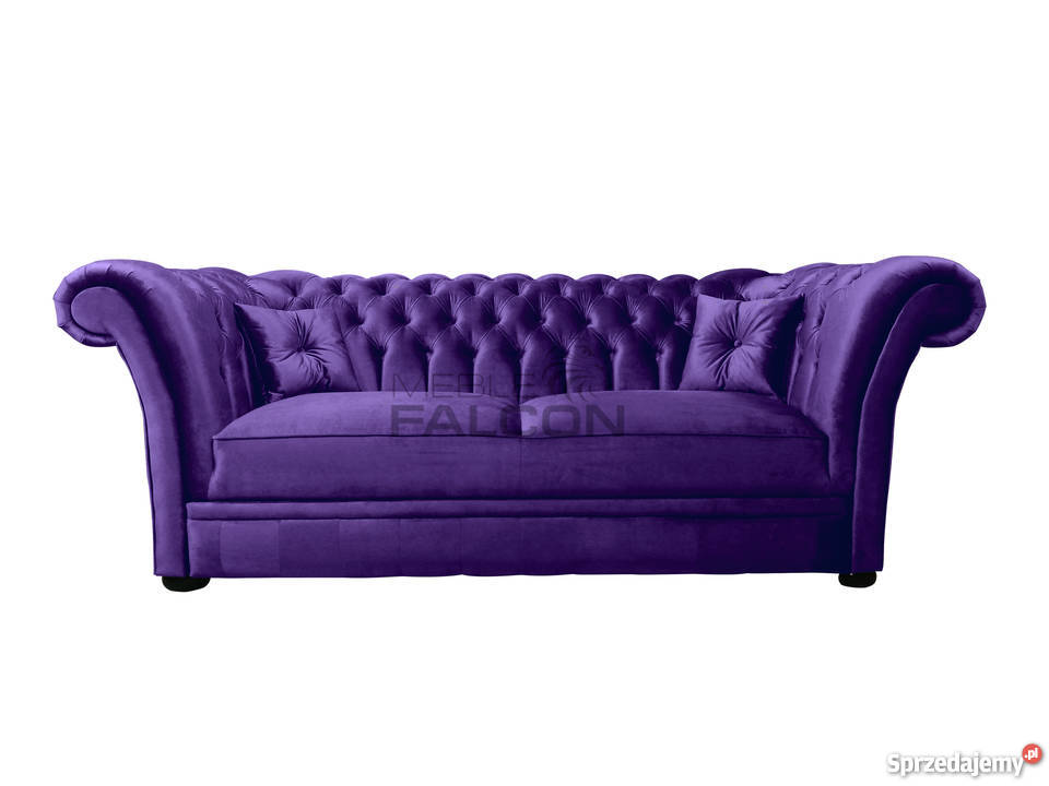 Pikowana sofa Chesterfield Exeter Soft fspania czarny