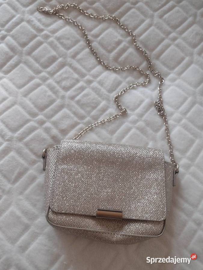 Złota torebka listonoszka brokatowa z Londynu sprzedam