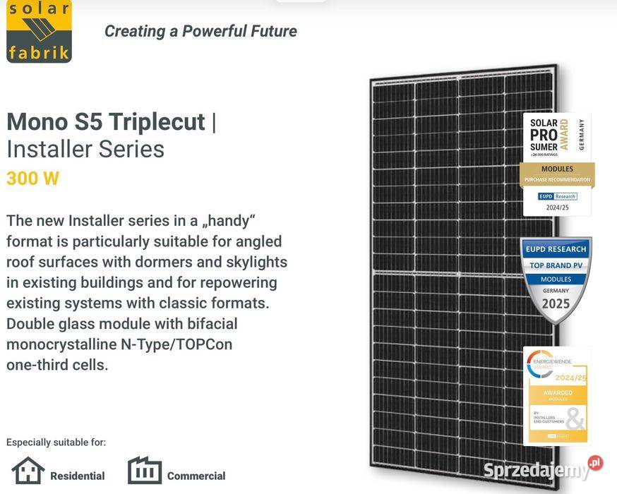 Totalna wyprzedaż Paleta 36 Panel pv Solar Fotowoltaika