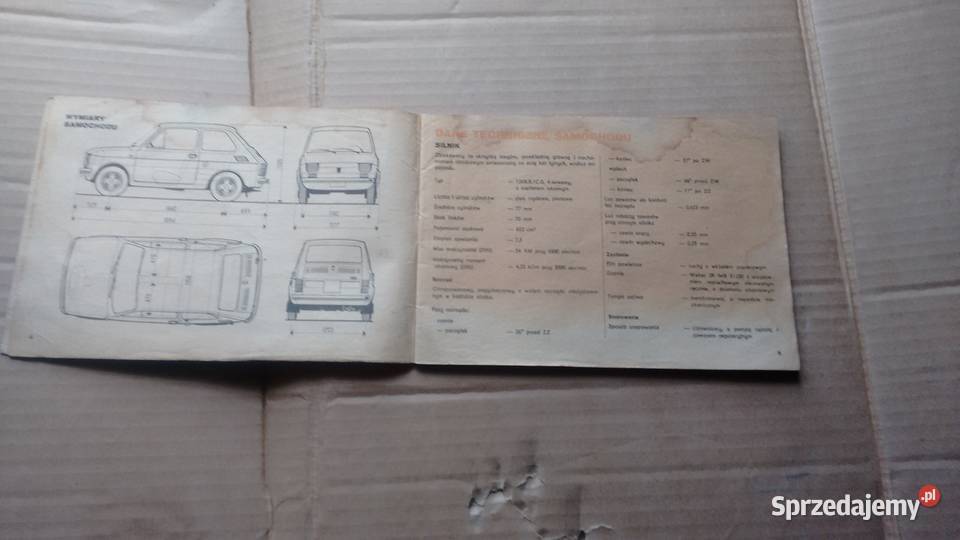 Fiat 126 p instrukcja obsługi z 1977 lubelskie Kraśnik