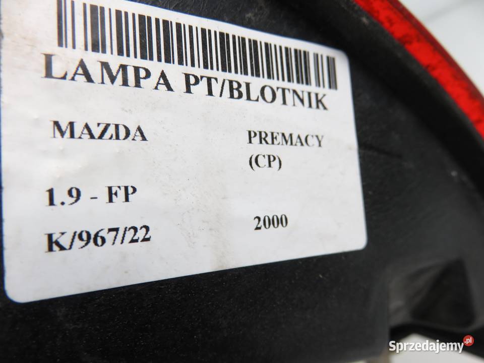 LAMPA PRAWA TYLNA MAZDA PREMACY CP 22061908 osobowe