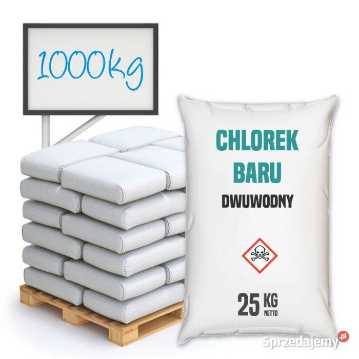 Chlorek baru dwuwodny 1000 98 wysyłka kurierem dolnośląskie Brzeg Dolny
