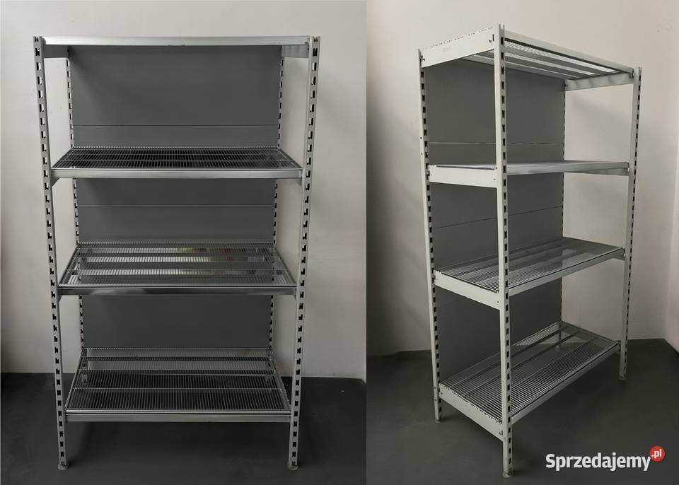 Regał metalowy siatkowy wzmacniany do sklepu mazowieckie Ostrołęka
