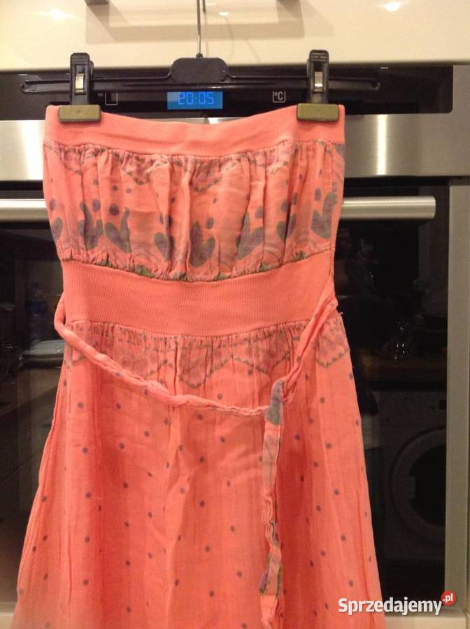 Długa Sukienka Letnia Damska XSS pomarańczowy