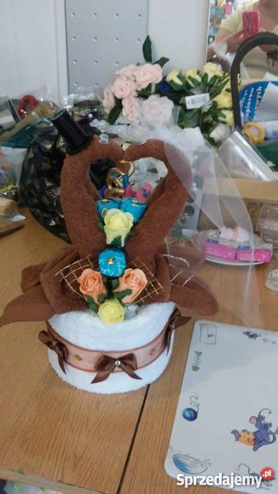 Torty z ręczników na ślub rocznicę urodziny Rękodzieło Wołomin