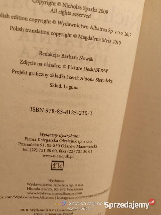 Ostatnia piosenka księgarnia Praga