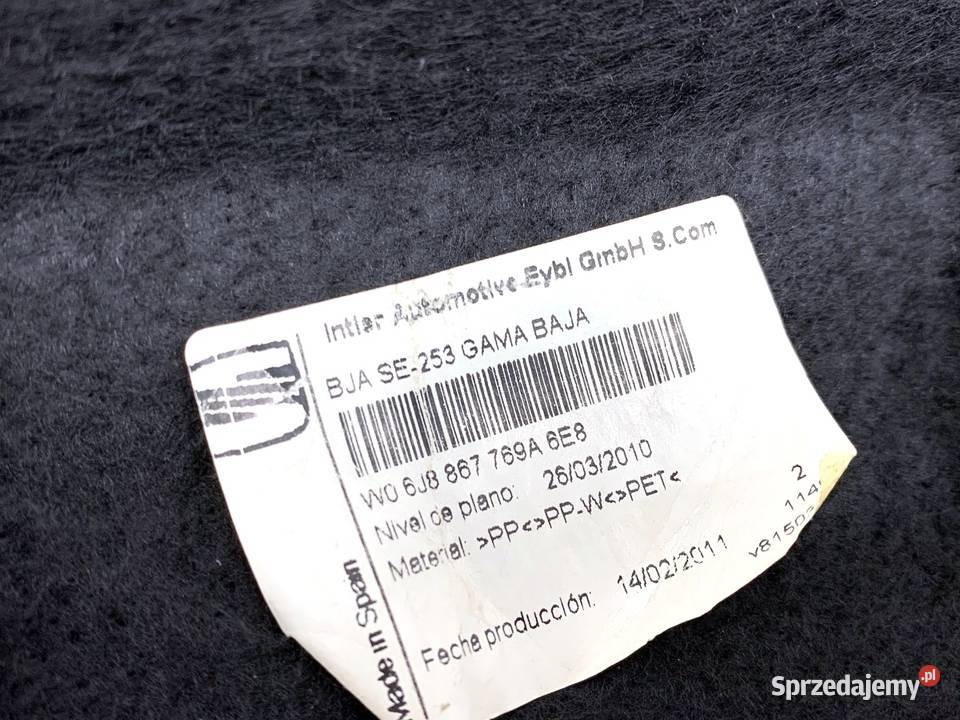 PÓŁKA TYŁ SEAT IBIZA IV 6J8867769A Hatchback Półki tylne podkarpackie