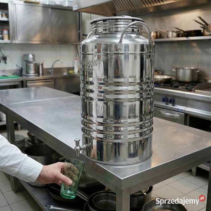 Bańka nierdzewna inox BECZKA z kranem 30L na