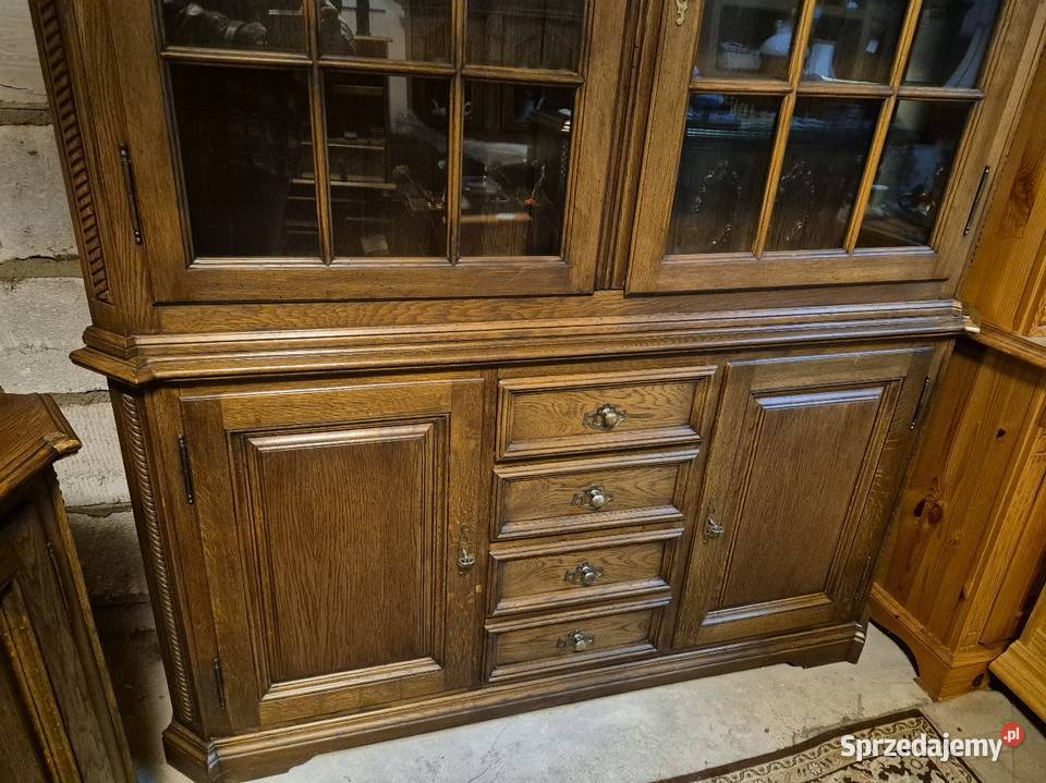Piękne meble dębowe komoda witryna meble dębowe Sypniewo