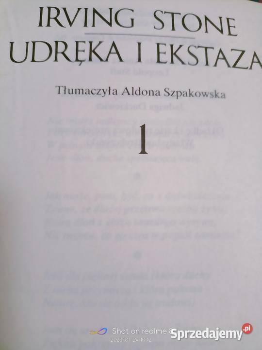 Udręka i ekstaza książki Warszawa księgarnia miękka mazowieckie sprzedam