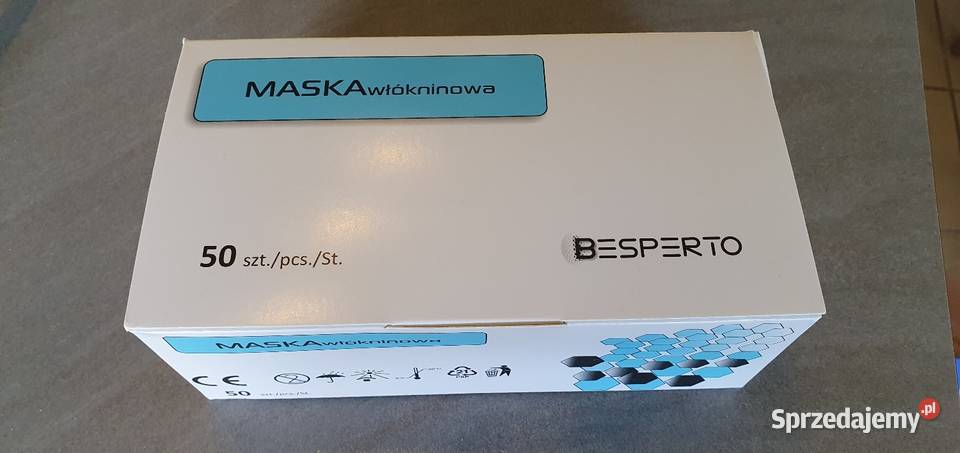 Maseczka ochronna włóknina opak 50 małopolskie Kraków