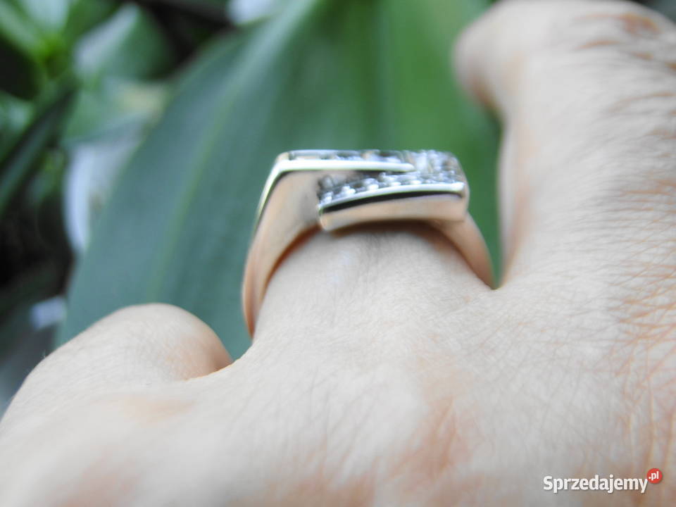 Piękny okazały pierścionek srebro 925 mazowieckie