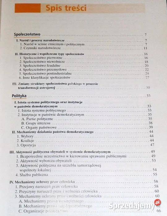 Wiedza o społeczeństwie Konstanty Wojtaszczyk Rok wydania 2004 Chełm sprzedam