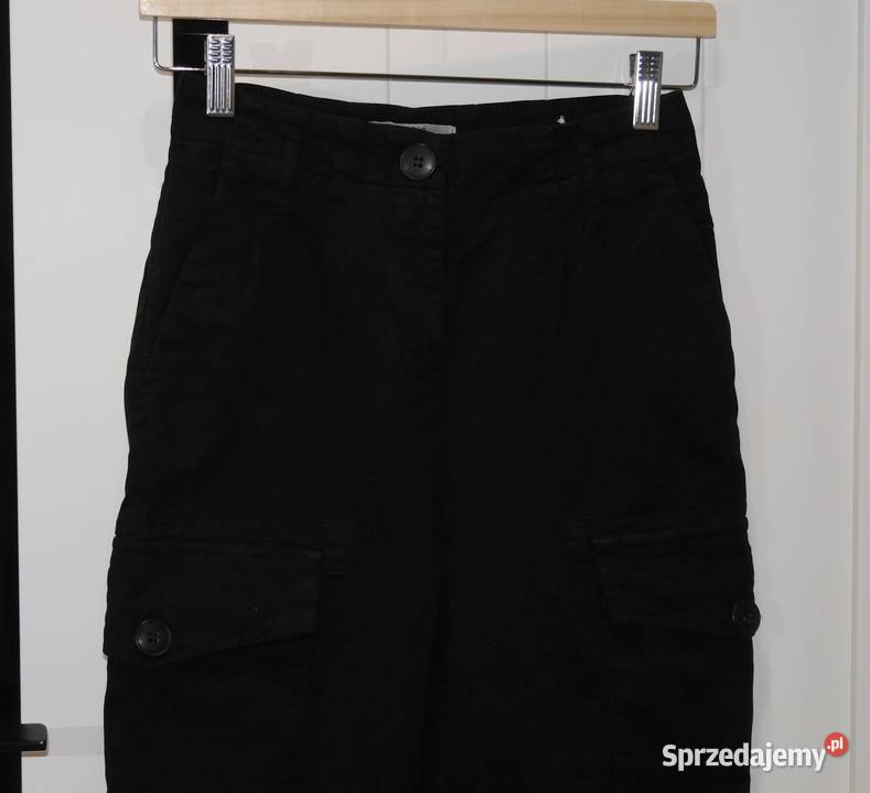 Bershka świetne spodnie bojówki 34 XS Inny materiał Wrocław sprzedam