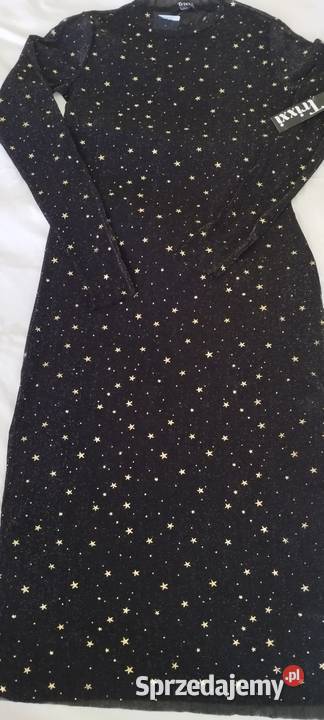 Sukienka czarna brokatowa markowa Trixxi z USA Wrocław