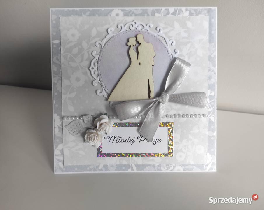 Kartka ręcznie robiona na ślub 6 Łódź