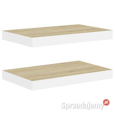 Półki ścienne 2 dębowobiałe 40 x 235 x 38 Warszawa