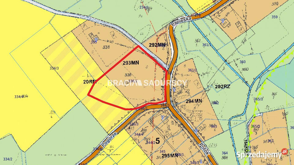 Grunt Poręba Żegoty 8900m2 Sprzedaż sprzedam